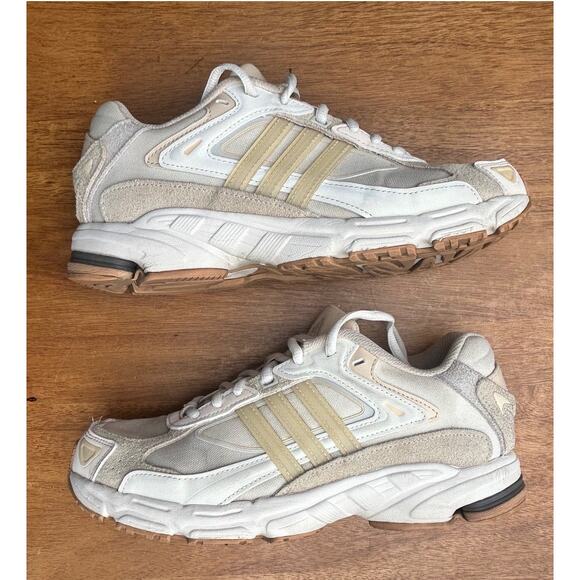 Adidas Response CL Sneakers Womens 7.5 Beige Cream Chunky Retro Running Shoes - Picture 7 of 10